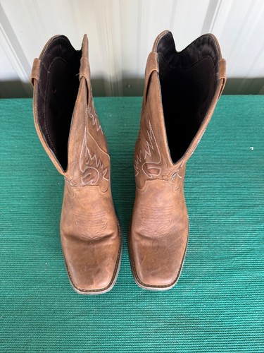 IUV CB-515 Mens Brown Cowboy Pull On Square Toe Mid-Calf Western Boots 13 - Picture 6 of 9