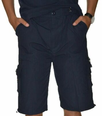 Herren CARGO Shorts Bermuda Sports Pants BASIC Sommer Capri Kurze Hose Jogg 3188