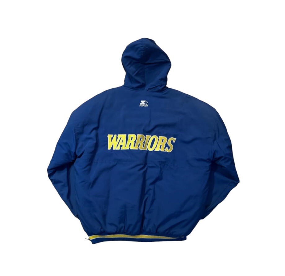 Vintage 90's Golden State Warriors Black Starter Parka Zip Vintage 90's Golden State Warriors Black Starter Parka Zip