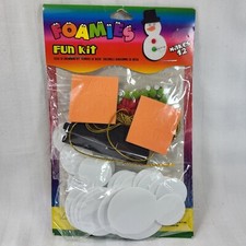 Foamies Fun KIT Snowman Foam Ornaments Makes 12 Kids Craft Kit NIP