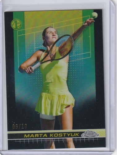 2024 TOPPS CHROME TENNIS BLACK REFRACTOR #149 1ST MARTA KOSTYUK 06/10 - 第 1/1 張圖片