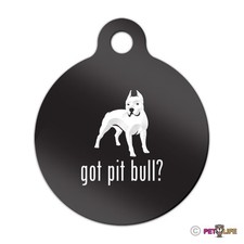 Got Pit Bull Engraved Keychain Round Tag w/tab APBT Many Colors