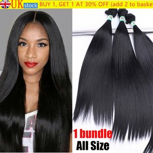 1 Bundle Straight Hair Weaving Heat Resistance Synthetic Hair Weft