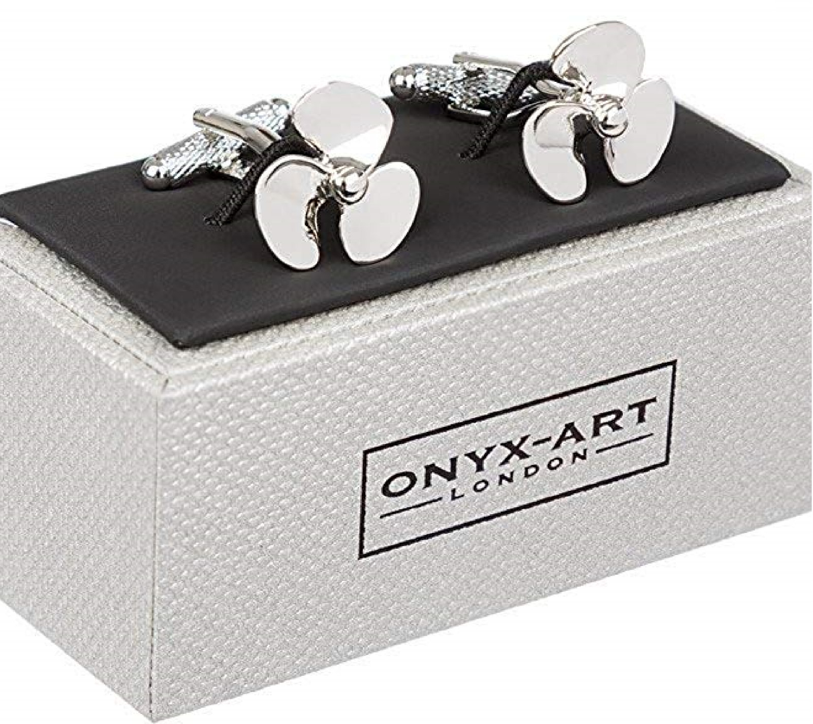 Propeller   Cufflinks Sailor Ships in a Gift Box ONYX art CK30