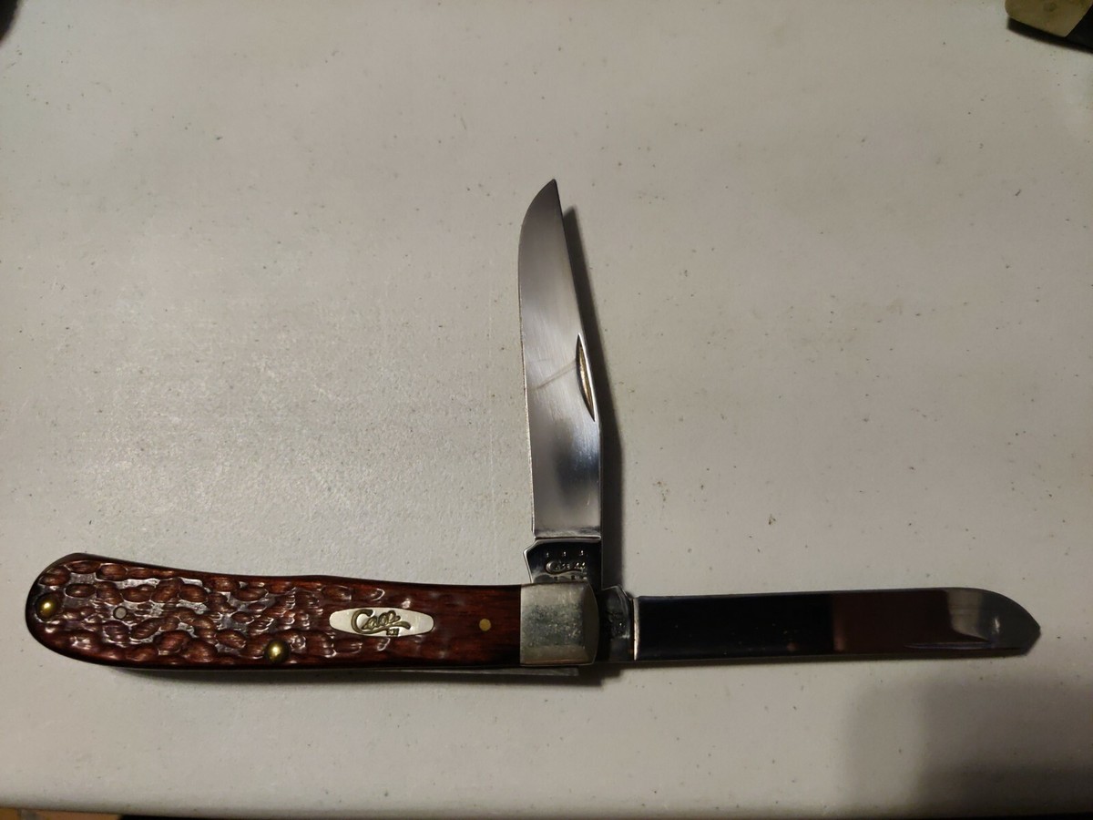 USED CASE XX SELECT WOOD TRAPPER 7254 SS POCKET KNIFE | eBay