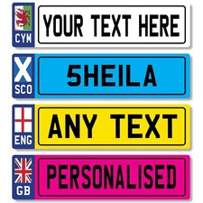 Personalised Number Plate Novelty METAL Car Registration Sign Plaque Custom