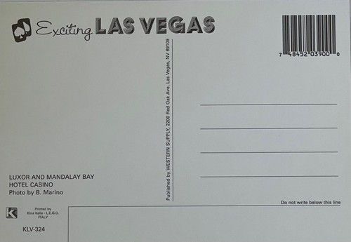 Luxor Mandalay Bay Hotel Casino Las Vegas Nevada Postkarte - Bild 2 von 2