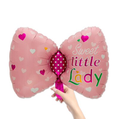 Bow Balloon Baby Shower Girl Boy Birthday Party Decoration Glossy Foil Huge x1