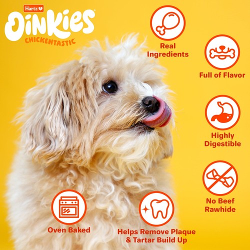 Hartz Oinkies Tender Twists Wrapped with Real Chicken Breast Dog Treats,36 Count - Picture 5 of 10