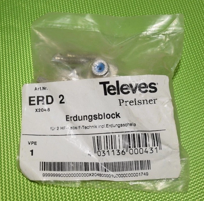 Televes Preisner Erdungsblock ERD 2 --- X2048 - Bild 2 von 2