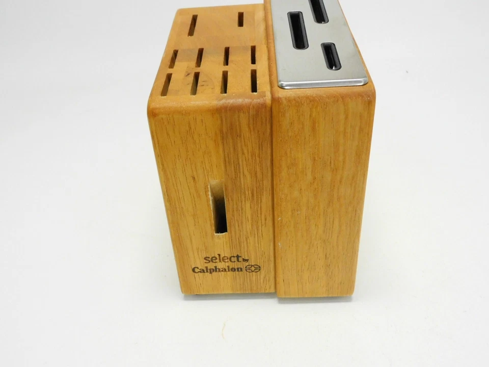 Calphalon Select 13 Slot Knife Block Sharpening Wood Cutlery Chef - Image 2 of 4