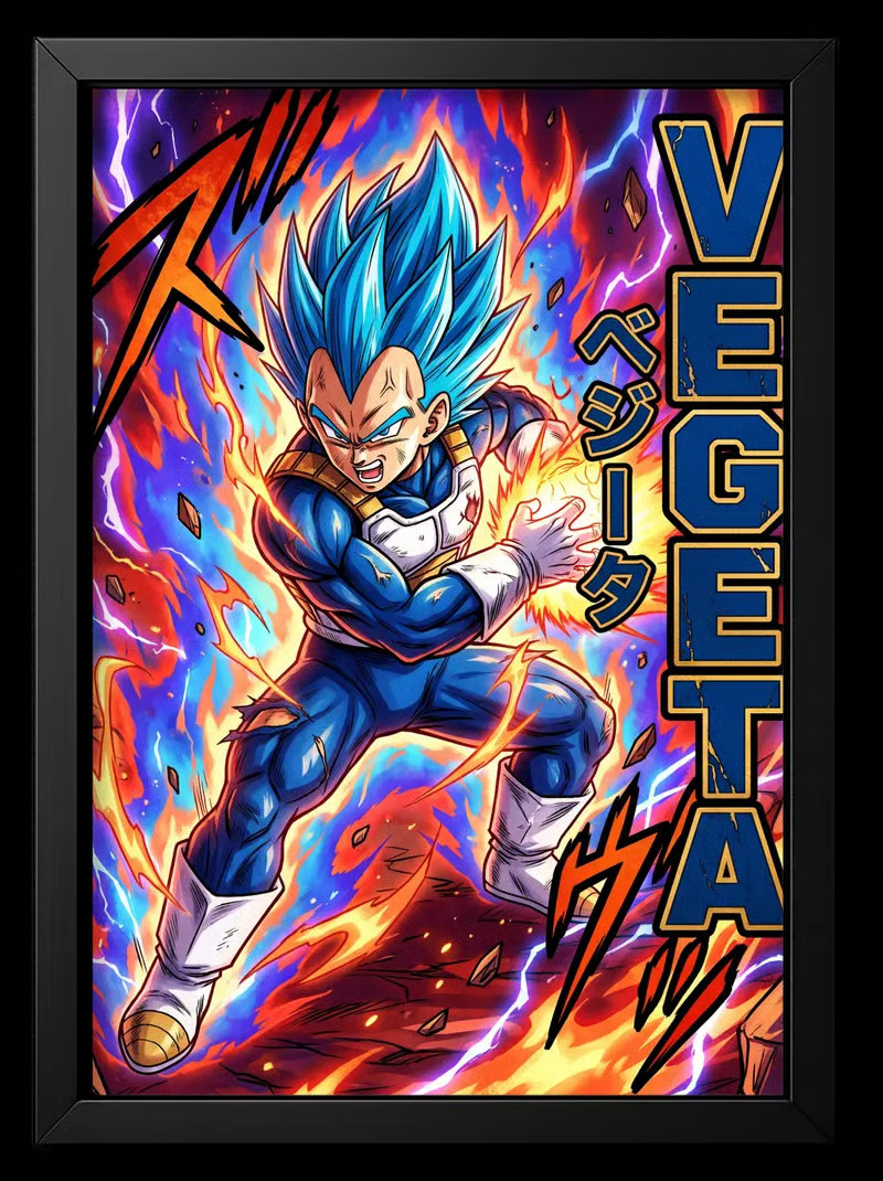 Poster Dragon Ball - Vegeta Base Form Ultra-HD Art Print