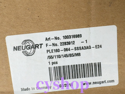 New NEUGART PLE160-064-SSSA3AG-E24/55/110/145/B5/M8 motor Fast Ship via DHL*y