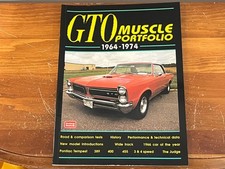 Pontiac Gto 1964-1974 Muscle Portfolio Soft Cover Book 140 Page Brooklands Books