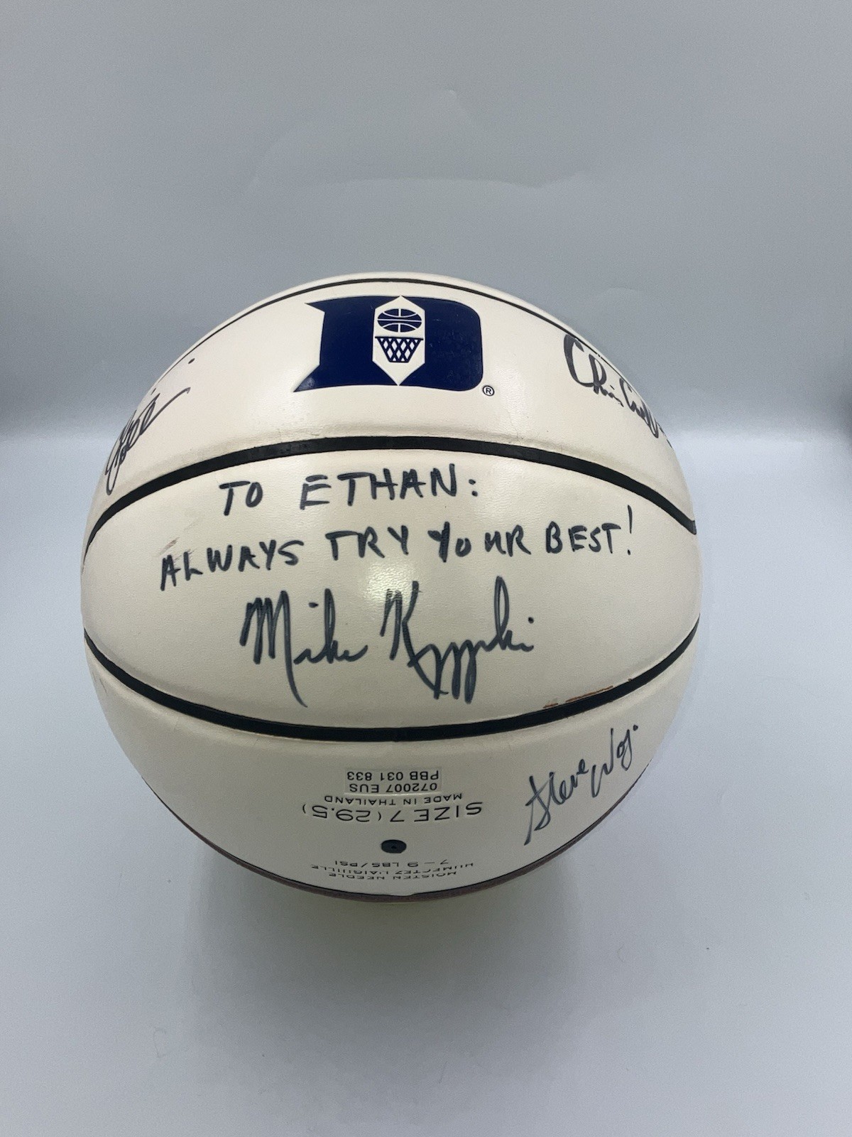 grayson allen Autographed Signed Duke Blue Devils Nike Coach K Mike Krzyzewski Duke Basketball Woj Scheyer Paulus 9 Autos 