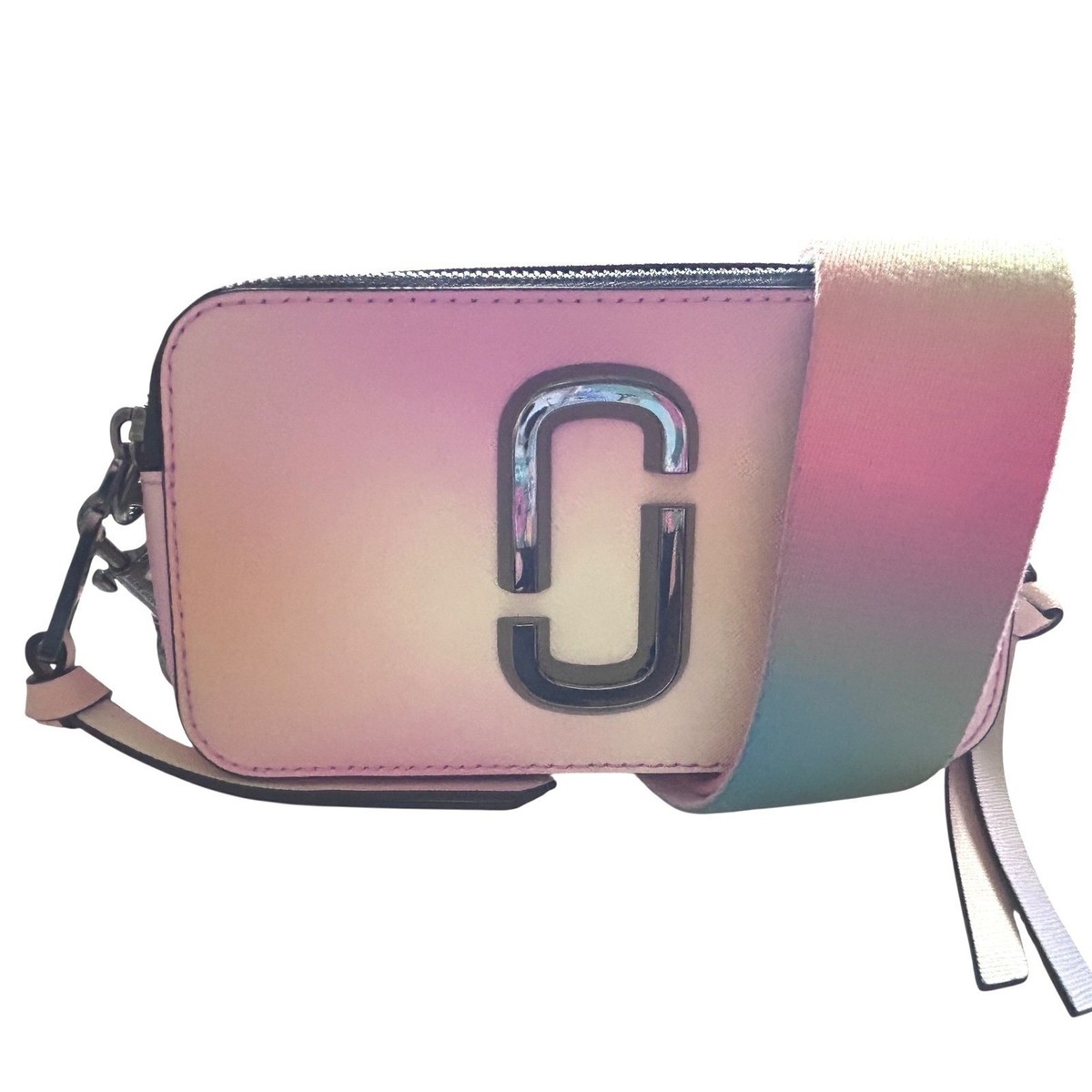 Marc Jacobs Snapshot Ombre Iridescent Rainbow Camera Bag Crossbody 