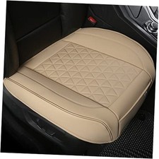 Luxury Polyvinyl Car Seat Cover Front Bottom Seat Cushion Cover, A-Front-Beige