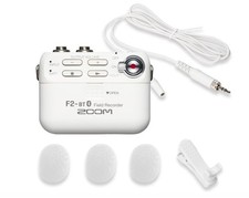 ZOOM F2-BT/W 32-Bit Float Bluetooth Field Recorder White Lavalier Mic JP