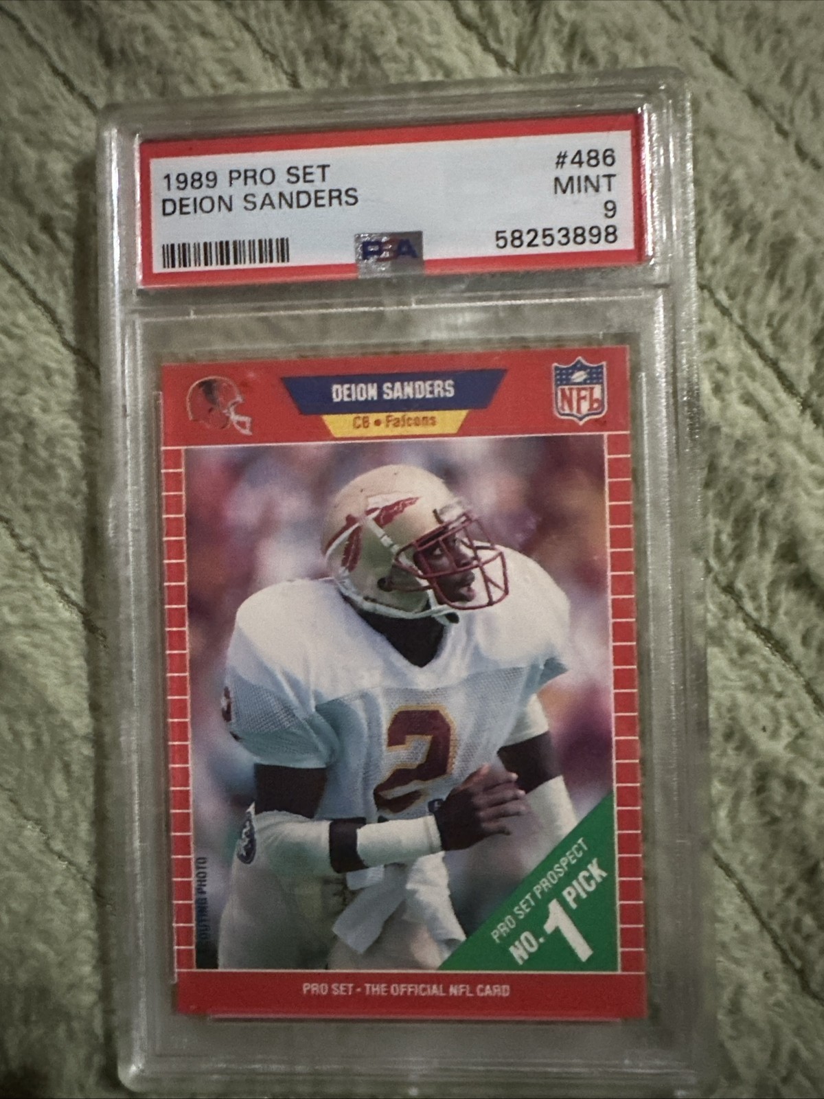 1989 Pro Set Deion Sanders RC Mint 9 #486