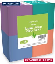 Amazon Basics Facial Tissues with Lotion, 2-Ply, 300 Count 4 Boxes, 75 Tissues