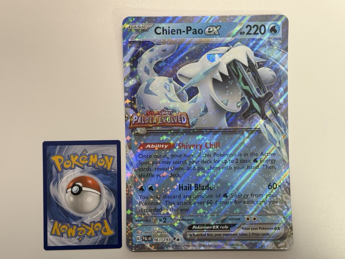 Europe Exclusive Chien-Pao EX Paldea Evolved JUMBO Stamped Promo Near Mint  NM