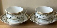 2 Raynaud Ceralene Limoges Allee Royale Cups & Saucers