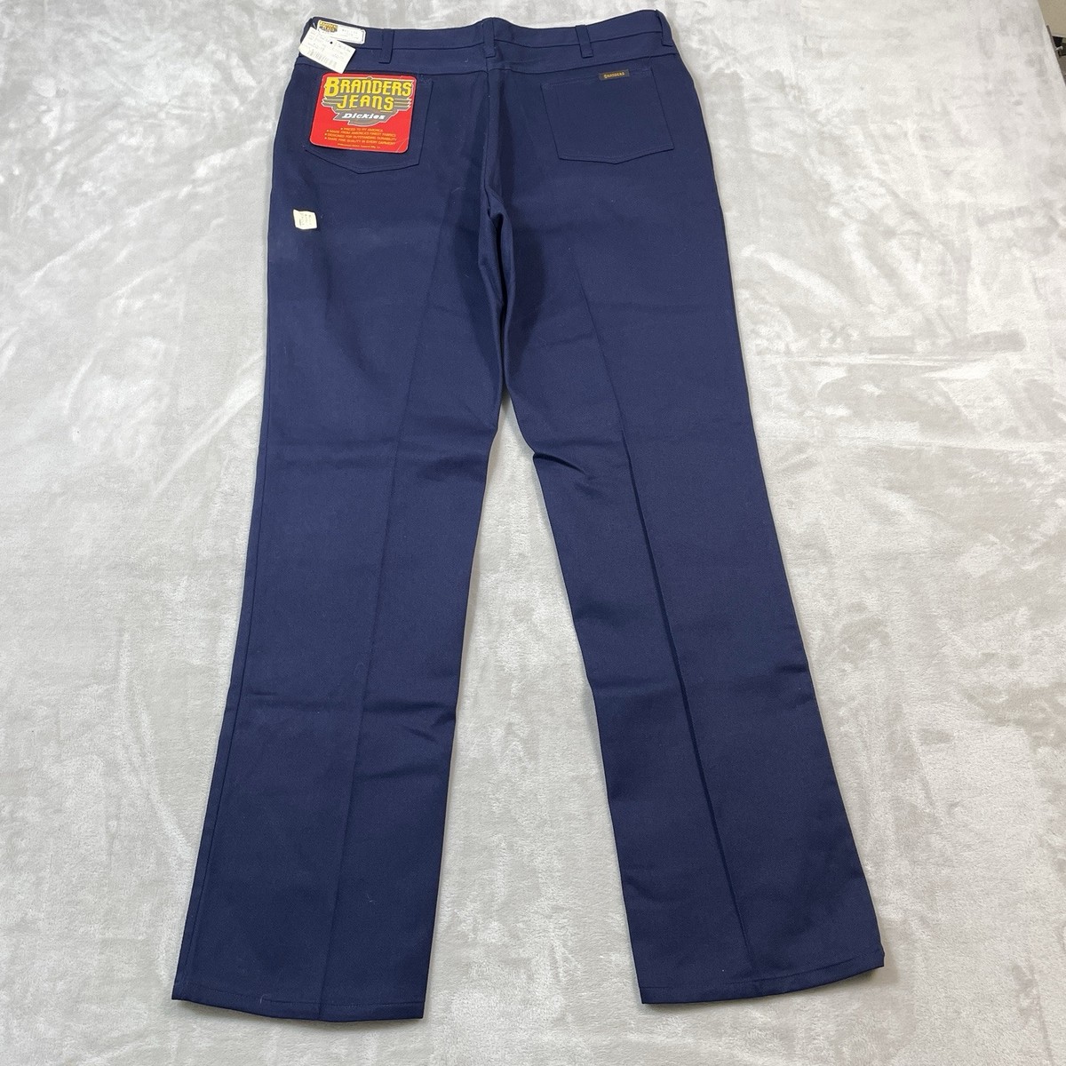 70s Dickies twill flare pants usa製 Vintage 70s Dickies Bootcut Flare Blue Work Pants Talon Zip