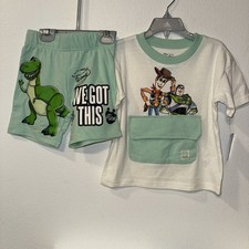 Toy Story outfits boys shirt and shorts set Set 4T Buzz Woody Rex