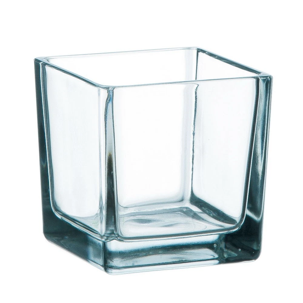 Vaso Cubo In Acrilico Trasparente 12,5 Cm - Floralcraft: Leggero E Infrangibile Per Eventi
