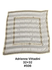 Adrienne Vittadini Women's Scarf  100% Silk Gold/beige/brown -