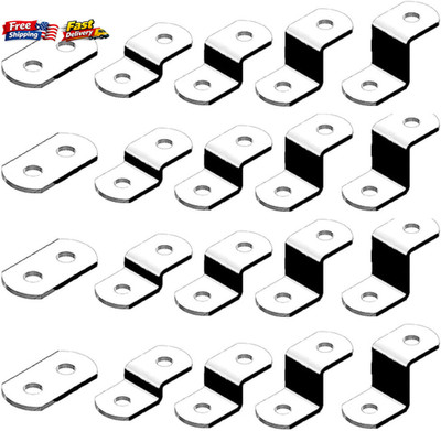 50pcs Offset Canvas Clips Assorted Sizes 1/8'' to 1/2'' with 100 Screws for Framin