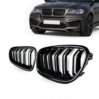 Glossy Black Front Kidney Grille Fits BMW F10 F11 M5 535i 550i 2010-2016