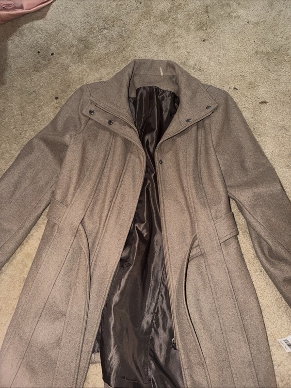Calvin Klein Women’s Wool Blend Belted Coat 