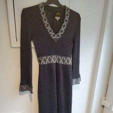 Emma Somerset Glitter Knit Long Sleeved Midi Dress Size UK 14 VGC