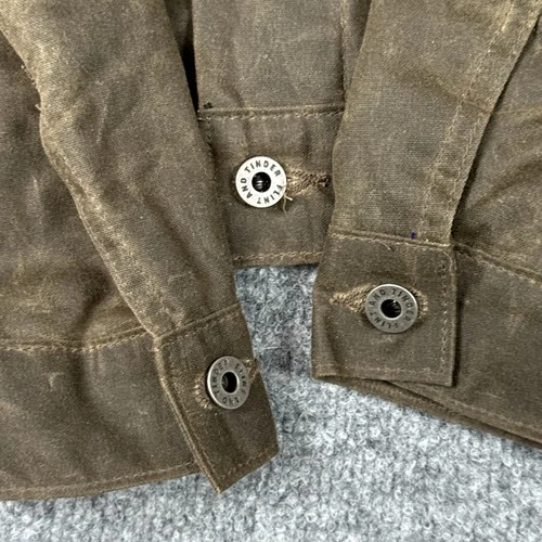Flint and Tinder Waxed Trucker Jacket Olive Brown S USA NWT image 6