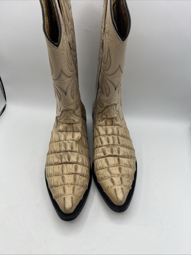 El Mayor EE. UU. Botas Occidentales Cuero Croco Orix Vaquero Para Hombre EE. UU. Talla 9/MEX 28 con Cinturón - Imagen 13 de 20