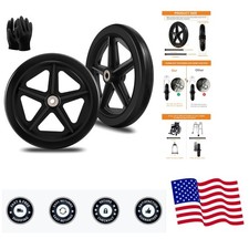 2Pcs 8 Inch Replacement Wheelchair Wheels for Walkers - Environmentally Frien...