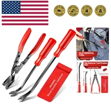 3 Pcs Auto Clip Pliers Set and Fastener Remover,Car Trim Rivet Removal Pry To...