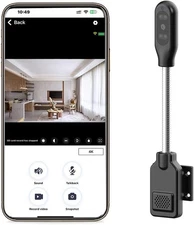 Compact Indoor Smart Camera 1080P HD, Motion Detect, WiFi Dual-Band Night Vision