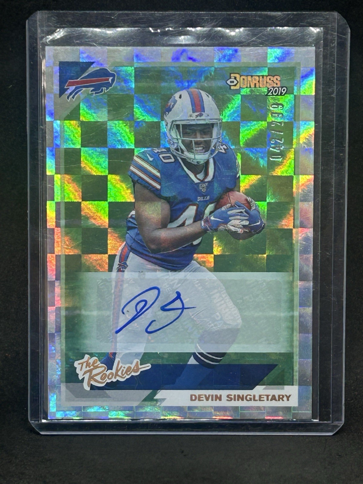 2019 Donruss The Rookies Devin Singletary Auto RC /299 A1
