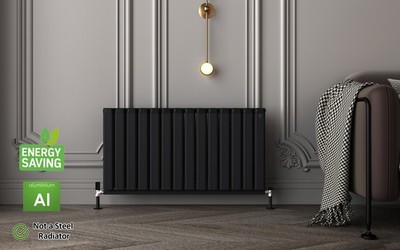 Aluminium Design Heizkörper. Wärmepumpe fertig. Onyx / 1000*500 / Btu:5362