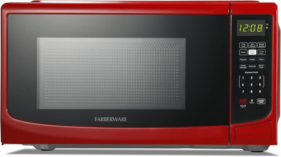 0.7 Cu Ft Countertop Microwave 700W Auto Cook Defrost Red