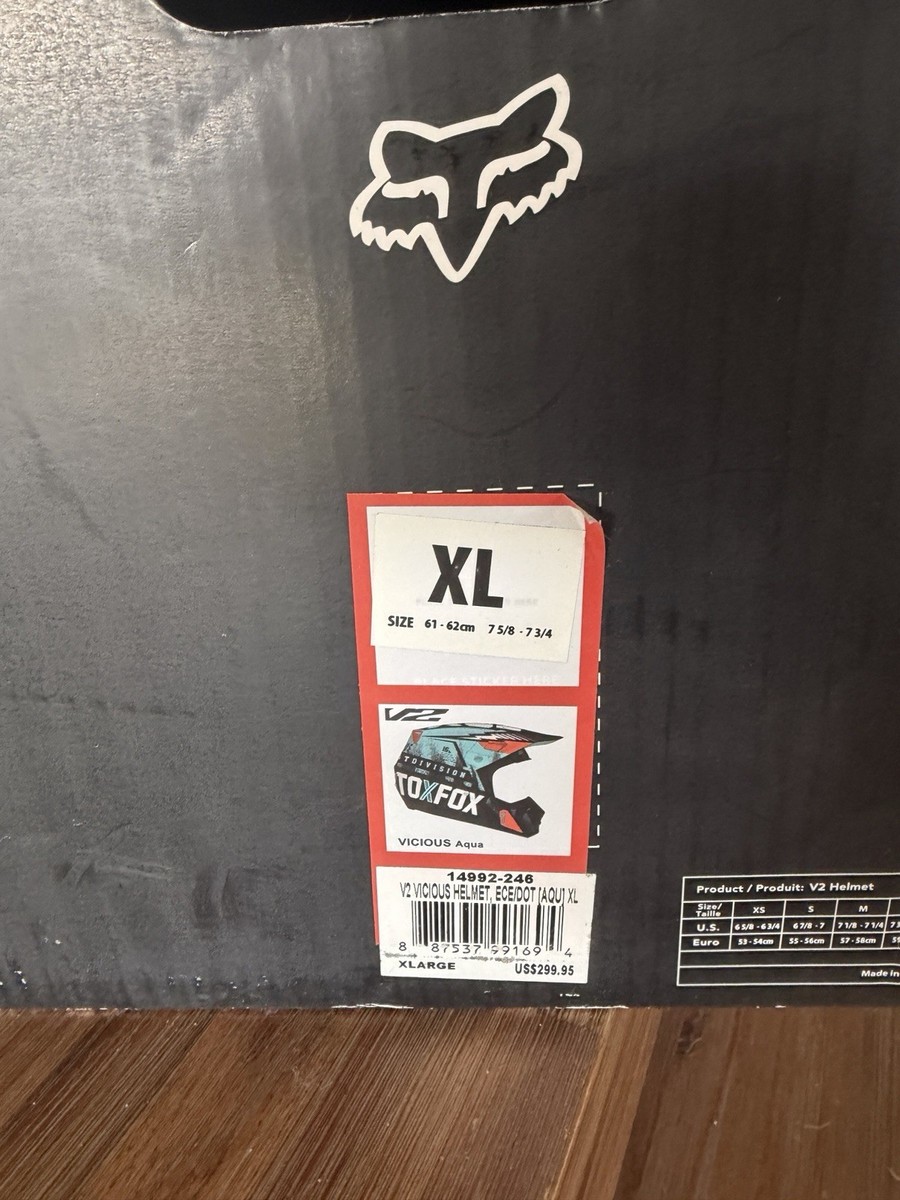 Fox V2 Vicious Motorcycle Helmet Size XL | eBay