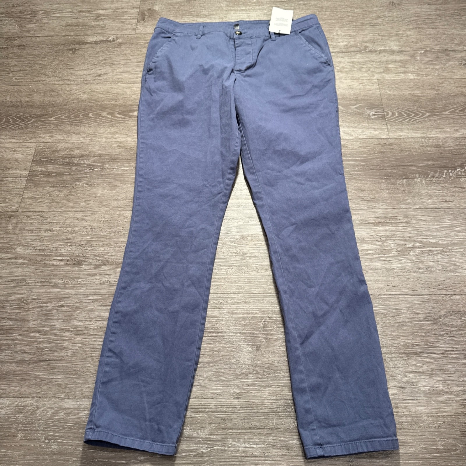 ASOS Pants Mens Blue 34 Chino NWT Slim Straight Preppy Minimal 34x30 Casual