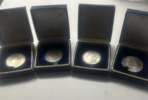 Lot Of (4) Beautiful Collections Uncirculated Morgan 1883, 1885 1886, 1896 Box!