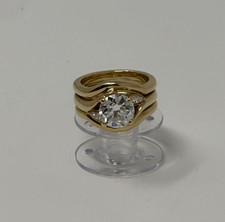 14kt Yellow Gold Women's Wedding Set, 2.01 cwt Natural Diamond, Size 4.75