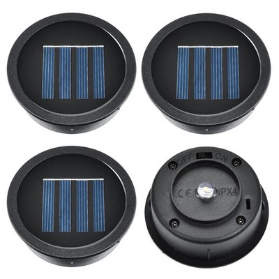 ELUTENG Solar Light Replacement Top 4 Pack (Top Size 2.76 Inch, Bottom Size 2.42