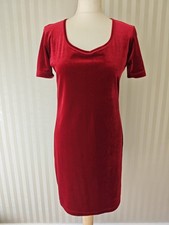 Vintage George Velour Red Mini Dress Size 12