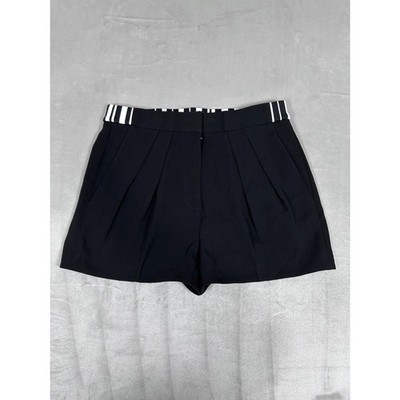 Alexander Wang Black High-Waist Pleated Tailored Shorts Size 4
