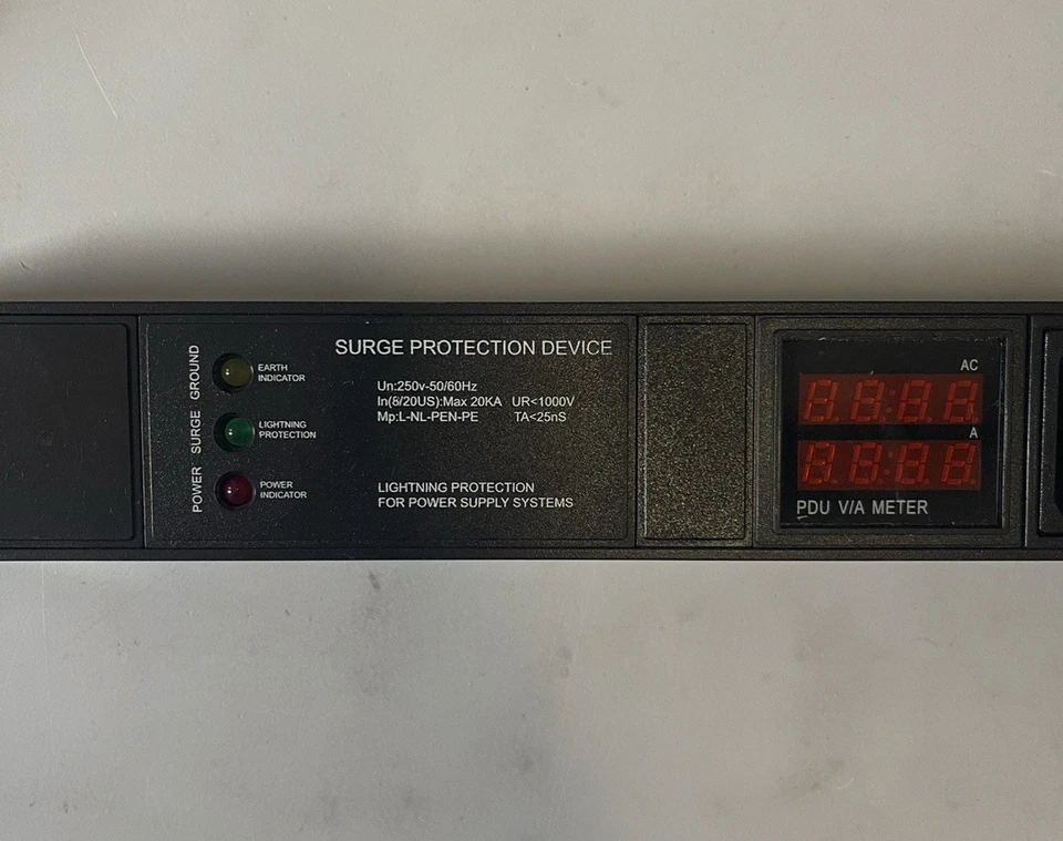 LCD Metered PDU 240v 30A 30amp L6-30P 6 x C13 Cryptocurrency Mining AI PDU RACK - Image 3 of 4